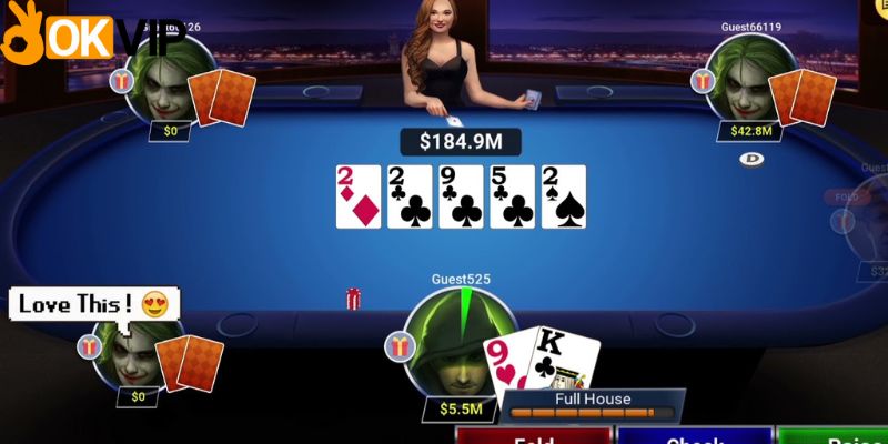 Game Poker nằm trong danh mục trò chơi hot nhất thế giới